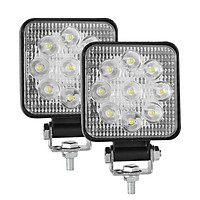 2PCS 10-30V 6000K 48W Car LED Light Mini 3 inch Nine beads Square Lamp Off-road Car Headlights