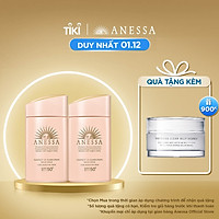 Bộ đôi 2 Kem chống nắng dạng sữa dưỡng da dịu nhẹ cho da nhạy cảm & trẻ em Anessa SPF 50+ PA++++ 60ml