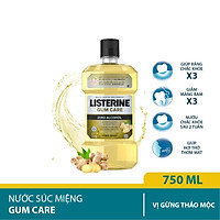 Nước súc miệng giúp nướu chắc khỏe Listerine Gum Care 750ml/chai