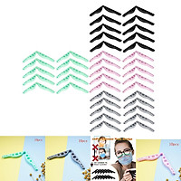 40 Pieces Silicone Nose Bridge Pads Bar Prevent Fogging Inner Holder Clips