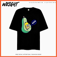 Áo Phông Tay Lỡ Quả Bơ Simpson Phong Cách Âu Mỹ Form Rộng Unisex 100% Cotton