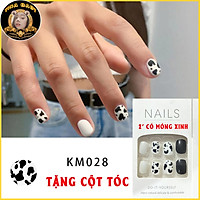 Móng Giả Nail Thời Trang Móng Tay Giả Cao Cấp 24 Móng Họa Tiết Sang Chảnh Hoa Văn Và Đính Đá Màu Đỏ, Nhiều Màu Và Trong Suốt Loại Dài Ngắn Có Keo Dán Sẵn Dễ Sử Dụng Tặng Cột Tóc N66-N67