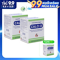 COMBO 2 TẶNG 1 TPCN Viên uống giúp bổ sung canxi và vitamin D3 cho người lớn tuổi,phụ nữ sau mãn kinh và trẻ em đang phát triển chiều cao...-CALCI D-hộp 100 viên