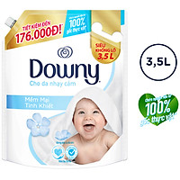 Nước Xả Vải Downy Mềm Mại Tinh Khiết (3.5L/ Túi)