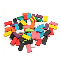 Bộ đồ chơi Domino bằng gỗ nhiều màu 100 quân tặng thêm 20 quân - đồ chơi giáo dục