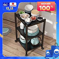 Kệ để lò vi sóng đa năng Inox 304 cao cấp Vando chính hãng kệ để đồ lò nướng chắc chắn, sơn tĩnh điện chống bong tróc, kệ nhà bếp siêu chịu lực 300kg