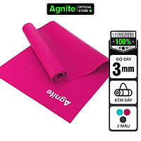Thảm tập Yoga và GYM chuyên dụng dày 10mm kèm túi đựng Agnite - NBR nguyên khối, độ đài hồi tốt, chống lún - Chống trơn trượt, độ bám cao, ngăn ngừa hôi và ẩm mốc - Hàng chính hãng - EL108 / EL110