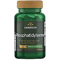 Swanson Phosphatidylserine Memory Brain and Cognitive Health Support Phospholipid Triple-Strength Complex Supplement 300 mg 30 Capsules