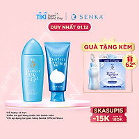 Bộ Gel sữa chống nắng Perfect UV Gel 80ml và Sữa rửa mặt sạch hoàn hảo ẩm mịn Perfect Whip 120g
