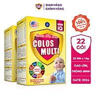 Combo 2 hộp Sữa non Colosmulti IQ hộp 22 gói x 16g hỗ trợ phát triển chiều cao và trí thông minh cho trẻ