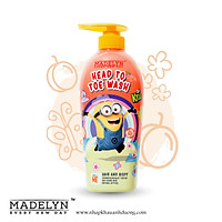 Tắm Gội Toàn Thân Hương Đào Tươi Dành Cho Trẻ Em - MINION MADELYN KIDS HEAD TO TOE WASH PEACH 500ml