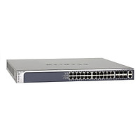 Thiết Bị Chia Mạng Gắn Rack 24 Cổng 10/100/1000M Với 4 Cổng Quang 1G SFP Và 2 Combo Cổng Quang 10G SFP+/ RJ45 10G Stackable Fully Managed Gigabit Ethernet ProSAFE Next-Gen Edge Switch Netgear GSM7228S - Hàng Chính Hãng