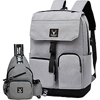 Combo Balo Unisex Hot Trend Có Ngăn Đựng Laptop 15.6 Inch Và Túi Đeo Chéo Nhiều Ngăn Tiện Lợi Praza - BLTK183DC108
