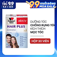 Viên uống chống rụng tóc và kích thích mọc tóc Doppelherz Aktiv Hair Plus (Hộp 30 viên)
