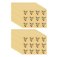 600x Thank You Stickers Love Heart Envelope Gift Round Kraft Paper Seals Labels