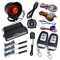 Smart Key PKE Car Alarm Engine Start Stop Push Button Shock Sensor System
