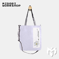 Túi tote đeo chéo mini nữ MIDORI DESIGN siêu bền đẹp 100% cotton tiện lợi