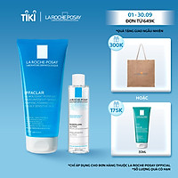 Bộ Gel rửa mặt làm sạch & giảm nhờn La Roche-Posay 200ml & nước tẩy trang 50ml