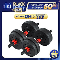 BỘ 10KG TẠ MIẾNG NHƯA ĐEN BG CAO CẤP ĐA NĂNG ( hàng nhập khẩu)