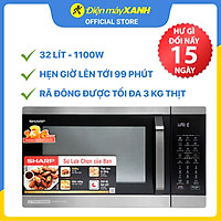 Lò Vi Sóng Điện Tử Có Nướng Đối Lưu Sharp R-C932XVN-BST (32 Lít) - Hàng Chính Hãng