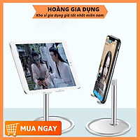 Giá Đỡ Điện Thoại Máy Tính Bảng Để Bàn Chân Tròn Gấp Gọn Cầm Tay Kim Loại H072