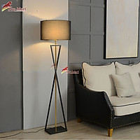 Đèn Ngủ Cây Đứng - Đèn Đứng Trang Trí Phòng Ngủ Thiết Kế Hiện Đại Thân Hợp Kim Sơn Tĩnh Điện Cao Cấp, Chao Vải, Tặng Kèm Bóng LED ML8077