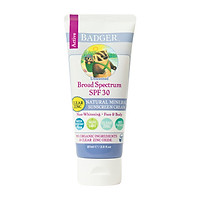 Kem Chống Nắng Thiên Nhiên Badger SPF 30 Clear Không Mùi - Thuần vật lý, phổ rộng broad-spectrum, an toàn cho san hô, 98% thành phần hữu cơ