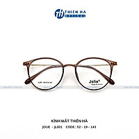 Gọng kính cận nữ hàng cao cấp KÍNH MẮT THIÊN HÀ chất liệu nhựa dẻo nhẹ, càng metal chống gỉ,sx Hàn Quốc JOLIE JL001