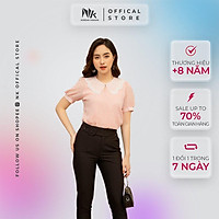 Áo Sơ Mi Nữ Công Sở NK FASHION Tơ Cao Cấp Từ Hàn Phối Cổ Dệt, Mềm Mịn, Độ Co Giãn Nhẹ, Mặc Mát NKFSM2103021