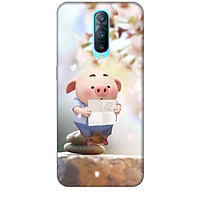 Ốp lưng nhựa cứng nhám dành cho Oppo RX17 Pro in hình HEO BIẾT ĐỌC