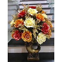 Cành Hoa Hồng Nhũ Cao Cấp