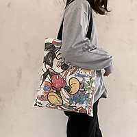 Túi vải canvas đeo vai phong cách Ulzzang Hàn Quốc (Ch.uột M.i.c.k.ey)