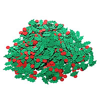 Christmas Green Holly Red Berries Table Sprinkles Party Decorations 15g