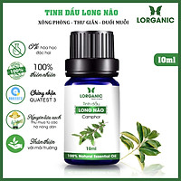 Tinh dầu long não Lorganic Camphor 10ml/ Hương thơm dịu nhẹ/ Tinh dầu thiên nhiên nguyên chất xông phòng, thư giãn tinh thần, đuổi muỗi và côn trùng, khử mùi hiệu quả/ Thích hợp dùng với đèn xông và máy khuếch tán.