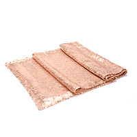 Sparkly Sequin Table Runner Decoration - (12" W x 108" L) - Solid Rose Gold - Decorative Table Runners for Birthday Parties, Weddings, Baby Showers and Life Events