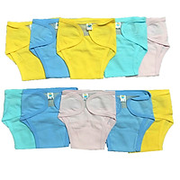 Combo of 10 diapers, Thai Ha Thinh newborn cloth diapers, 100% cool cotton, soft patches, newborn size up to 7kg, genuine product