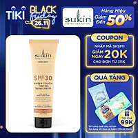 Kem Chống Nắng SPF30 Sukin Suncare SPF30 Sheer Touch Tinted Sunscreen Light - Medium 60ml