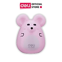 Gọt chì mini Deli - Hình chú chuột - Trắng/Xanh dương/Hồng - 1 chiếc - 569