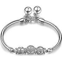 Lắc tay nữ Quả châu bạc kết chuông