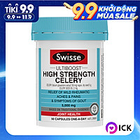 Viên Uống Thực Phẩm Chức Năng Hỗ Trợ Tăng Cường Sức Khỏe Swisse Ultiboost High Strength Celery 5000mg/50 viên(Hàng Nhập Nội Địa Úc)