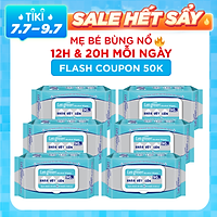 Combo 6 Gói Khăn Ướt Cồn Let-green 90 Miếng/Gói