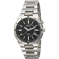 Seiko Men's SKA347 Kinetic Silver-Tone Watch
