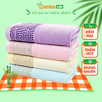 Khăn tắm sợi tre Bamboo Life hàng chính hãng Khăn lau người mềm mại kháng khuẩn siêu thấm hút an toàn cho da ngay cả với trẻ sơ sinh BL046