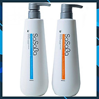 Bộ dầu gội xả hoàn hình SASABA Sasa Barbara Slippery phục hồi siêu mượt tóc 800ml