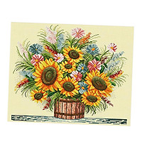 Sunflower Stamped Cross Stitch Kits Cross-Stitching Pattern 11 Count 57x49cm