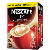 NESCAFÉ 3in1 Cà phê rang xay hòa tan Đậm đà hài hòa - Hộp 20 gói x 17 g