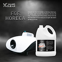 Dung dịch Nano Xclean For Horeca 4L Dùng Với Máy Phun Khói-Kháng Khuẩn, Khử Mùi Mốc, Mùi Ẩm, Mùi Hôi Không Gian Nhà Hàng-Nano Bạc AHTC