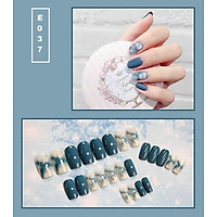 Bộ 24 móng tay giả nail thời trang họa tiết bắt mắt chống thấm nước (E037)