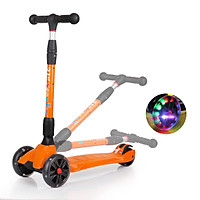 Xe trượt scooter 3 bánh chính hãng 21st scooter SPINE có đèn LED, gấp gọn thiết kế của Thụy Sĩ có nhiều màu sắc cho bé từ 3-14 tuổi