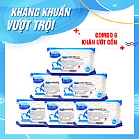 Combo thùng 6 gói Khăn ướt cồn kháng khuẩn cao cấp iHomeda ( 80 Miếng/ Gói) - Combo 6 of iHomeda premium anti-bacteria alcohol wipes ( 80 sheets per packpage)